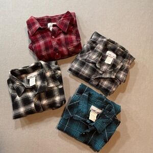 Lot of 4 Wrangler Wrancher Flannel Western Pearl Snap Plaid‎ Shirts Men XXL